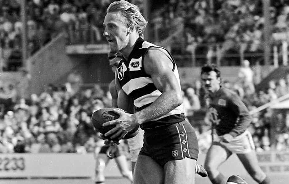 2019_07_16_ABLETTDEBUT_HERO.png Gary Ablett snr on debut against Fitzroy in 1984. Credit: Bob Gartland Collection. - Geelong Cats